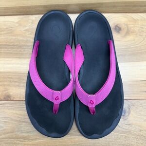 Olukai Ohana Flip Flops Womens 10 Hot Pink Thong Sandals Vacation Resort Travel